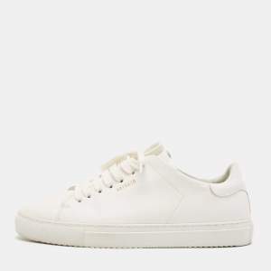 Axel Arigato White Leather Clean 90 Low Top Sneakers Size 40