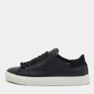 Axel Arigato Black Leather and Suede Lace Up Sneakers Size 38