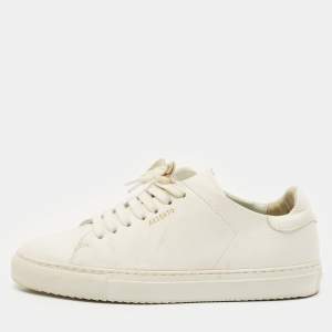 Axel Arigato White Leather Clean 90 Low Top Sneakers Size 38