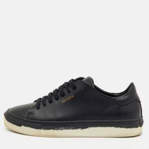 Pre Owned Axel Arigato Black Leather Clean 90 Low Top Sneakers Size 36