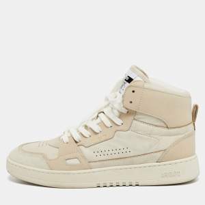 Pre Owned Axel Arigato Beige Nubuck and Leather Dice Sneakers Size 40