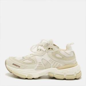 مملوكة مسبقًا Axel Arigato Sphere Runner Size 37 White/Grey Mesh Nubuck Leather Lace Up Sneakers