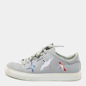 Axel Arigato Grey Leather Clean 90 Bird Low-Top Sneakers Size 40