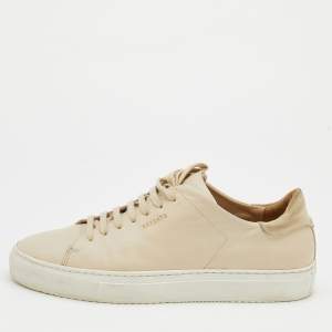 Axel Arigato Light Beige Leather And Suede Low Top Sneakers Size 39