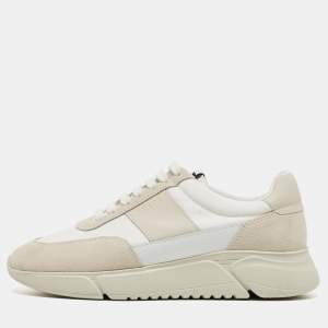  Axel Arigato White Leather and Suede Genesis Vintage Sneakers Size 39