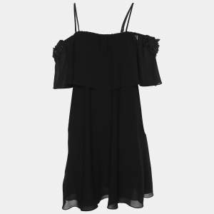 Badgley Mischka Black Crepe Top M