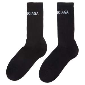 Balenciaga Back Logo Jacquard Cotton Blend Tennis Socks