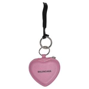 Balenciaga Pink Leather Cash Heart Mirror Case
