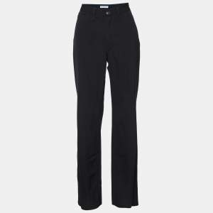Pre Owned Balenciaga Black Wool Flared Trousers S/Waist 30"