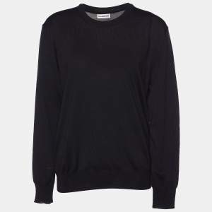 Pre Owned Balenciaga Black Wool Knit Crew Neck Sweater L