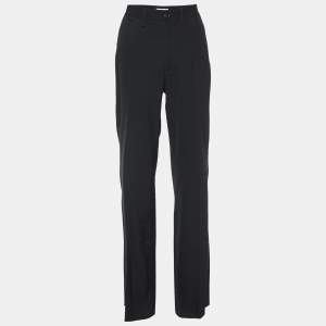 Balenciaga Black Wool Straight Fit Trousers S