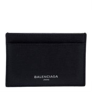مملوكة مسبقًا Balenciaga Black Leather Everyday Card Case