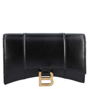مملوكة مسبقًا Balenciaga Women's Hourglass Wallet on a chain in black