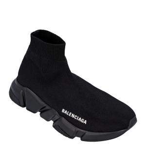 Balenciaga Black Knit Speed Sneakers Size EU 38