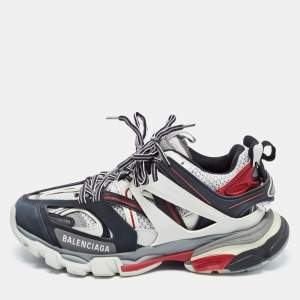 Balenciaga Multicolor Leather and Mesh Track Low Top Sneakers Size 38