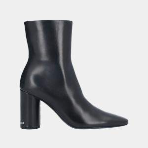 Pre Owned Balenciaga Leather Zip Ankle Boots Size 37.5
