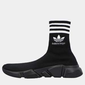 Balenciaga x Adidas Black/White Canvas Speed Sock Sneaker EU 36 