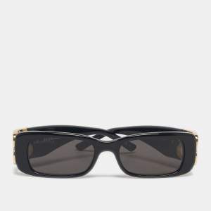 Pre Owned Balenciaga Black BB096S Rectangle Sunglasses