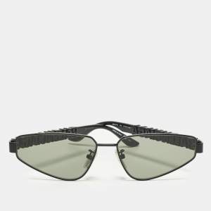 Pre Owned Balenciaga Black BB0107S Logo Cat Eye Sunglasses