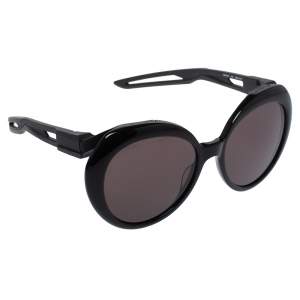 Pre Owned Balenciaga Black Tone/ Grey BB0024S Oversized Sunglasses