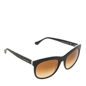 Pre Owned Balenciaga Black/Brown Gradient BA0024 04F Cat Eye Sunglasses