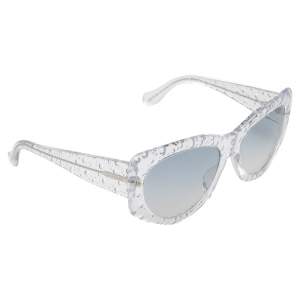 Pre Owned Balenciaga Clear Acetate BA 34 Bubble Sunglasses