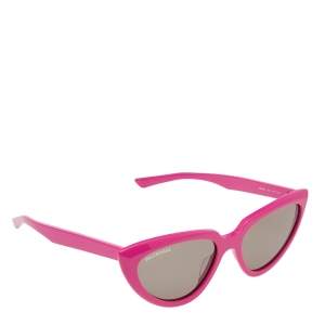 Pre Owned Balenciaga Pink/Grey BB0182S-003 Cat-Eye Sunglasses