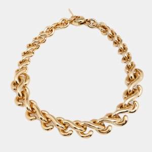 مملوكة مسبقًا Balenciaga Chain Link Gold-Tone Collar Necklace