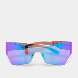 Pre Owned Balenciaga Purple BB0040S Shield Sunglasses