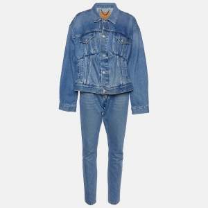 Balenciaga Blue Denim Jacket & Jeans Set M