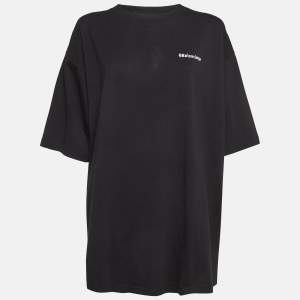 Balenciaga Black Cotton Jersey Oversized T-Shirt L