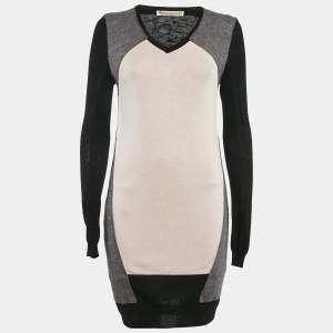 Balenciaga Multicolor Paneled Jersey Mini Dress M