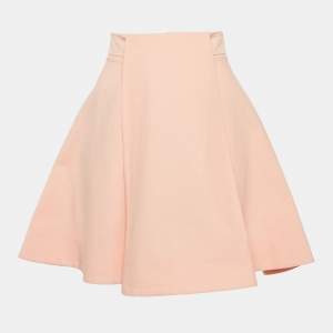 Balenciaga Pink Gabardine Pleated Short Skirt M