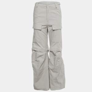 Balenciaga Brown Cotton Detachable Flared Cargo Pants S