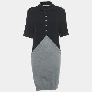 Balenciaga Monochrome Rib Knit T-Shirt Dress M