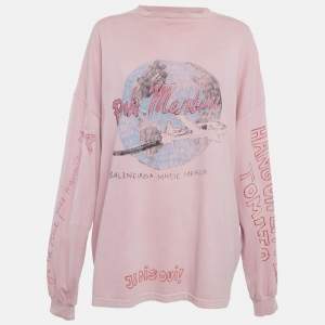 مملوكة مسبقًا Balenciaga Limited Edition Pink Music Pink Martini Merch Oversized T-Shirt M