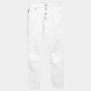 Balenciaga White Denim High Waist Jeans S Waist 24"