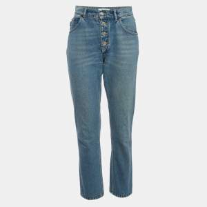 Balenciaga Blue Denim High Rise Jeans M Waist 28''