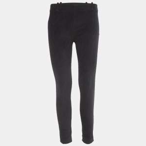 Balenciaga Black Textured Corduroy Slim Fit Trousers S