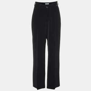 Balenciaga Black Jersey V-Neck Trousers L