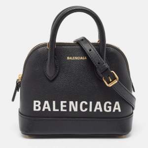 Balenciaga Black Leather XXS Ville Satchel