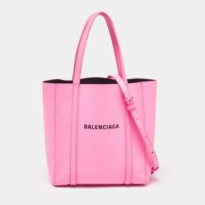 مملوكة مسبقًا Balenciaga Neon Pink Leather XXS Everyday Tote