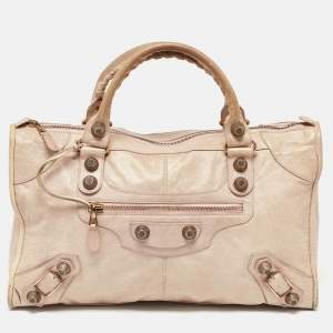 Balenciaga Cream Leather GGH Work Tote