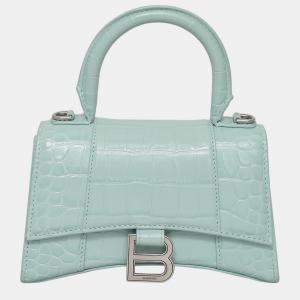 Balenciaga Crocodile Embossed Hourglass XS Bag