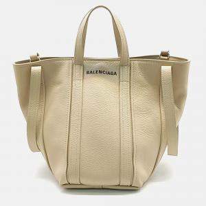 Balenciaga Beige Leather Balenciaga Everyday North South Bag