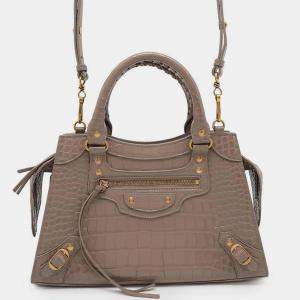 Balenciaga Beige Embossed Leather Neo Classic City Small bag