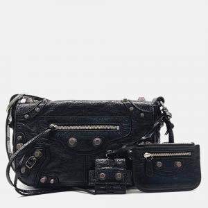 Balenciaga  Black Leather XS Le Cagol Flap Bag