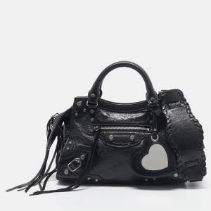 مملوكة مسبقًا Balenciaga Black Leather XS Neo Cagole Bag