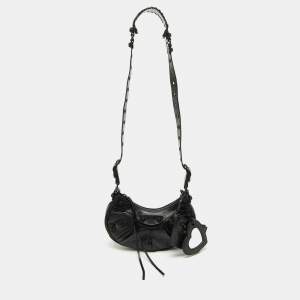 Pre Owned Balenciaga Black Leather XS Le Cagole Shoulder Bag