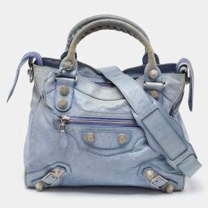 Balenciaga Light Blue Leather GSH Velo Tote